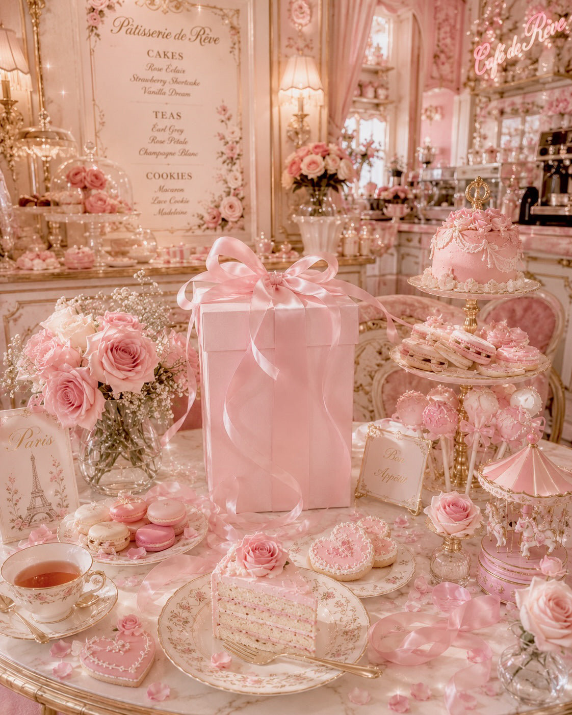 Sweet Tooth Girly Box - food & drink products only 🍰🎀🍓